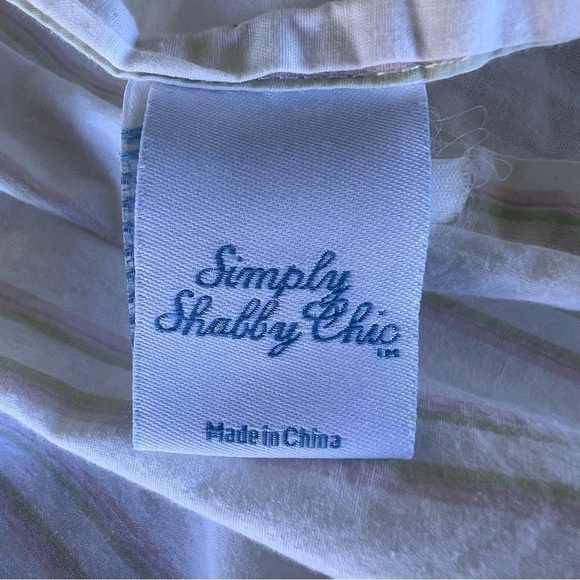 Simply Shabby Chic Cherry Blossom Quilted Pillow Sham Standard Size Satin Trim - Picture 10 of 11